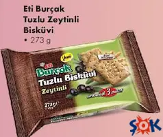 ETİ BURÇAK TUZLU ZEYTİNLİ BİSKÜVİ 273 G fiyat ve kampanya bilgisi